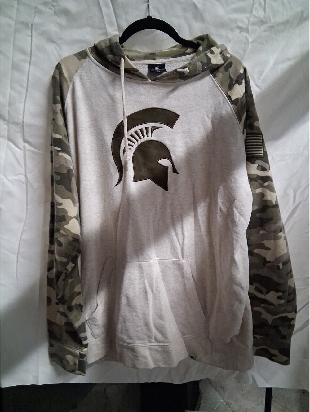 Colosseum Michigan State Spartans Hoodie Camo Long Sleeve Shirt Mens XL G2